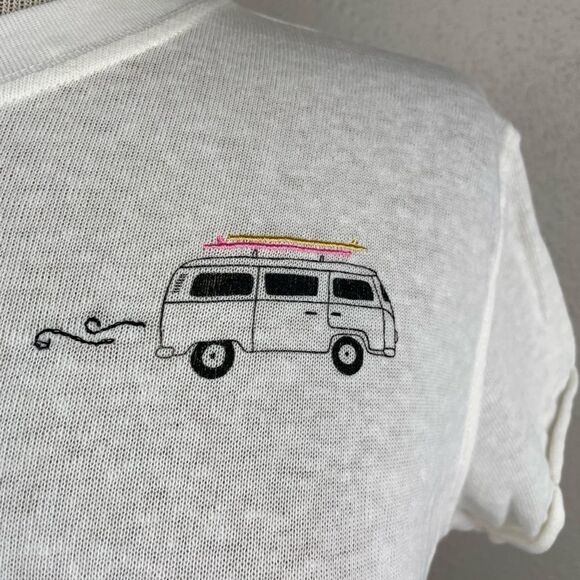 NWT Free People White T-Shirt Size XS - Picture 3 of 7